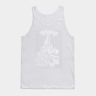 White on Green Rauru Geoglyph (Totk) Tank Top